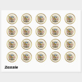 Sticker Rond 250th Anniversary USA Patriotic | 1776–2026 (Feuille)