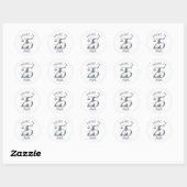 Sticker Rond 25 Anniversaire ou Anniversaire Aquarelle (Feuille)