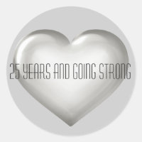 25 Ans et devenir un Anniversaire du coeur argenté