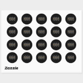Sticker Rond 25 Août 1998 25E Décoration (Feuille)