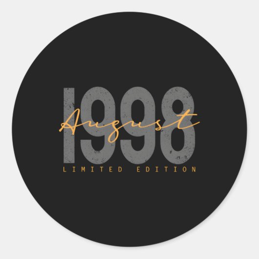 Sticker Rond 25 Août 1998 25E Décoration (Devant)