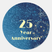 Sticker Rond 25 Year Anniversary Bond & Seal Sparkling Blue  (Devant)