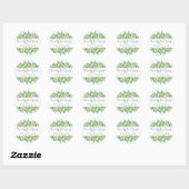 Sticker Rond 25e anniversaire de l'eucalyptus Floral (Feuille)
