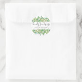Sticker Rond 25e anniversaire de l'eucalyptus Floral (Sac)