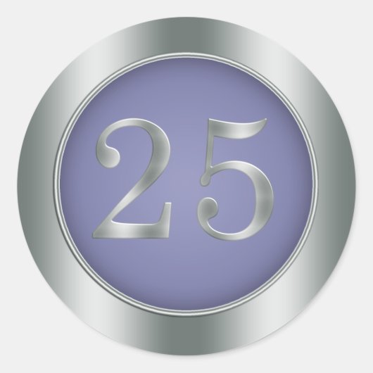 Sticker Rond 25e anniversaire du Mariage (Devant)