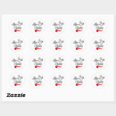 Sticker Rond 25e anniversaire du mariage a (Feuille)