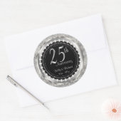 Sticker Rond 25e anniversaire du Mariage d'argent (Enveloppe)