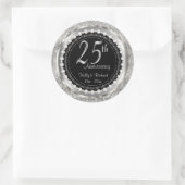 Sticker Rond 25e anniversaire du Mariage d'argent (Sac)