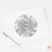 Sticker Rond 25e anniversaire du Mariage d'argent (Enveloppe)