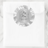 Sticker Rond 25e anniversaire du Mariage d'argent (Sac)