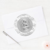Sticker Rond 25e anniversaire du Mariage d'argent (Enveloppe)