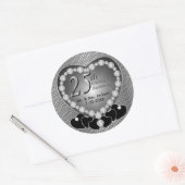 Sticker Rond 25e anniversaire du Mariage d'argent (Enveloppe)