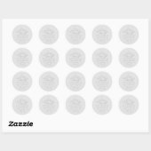Sticker Rond 25e anniversaire du Mariage floral (Feuille)