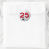 Sticker Rond 25e anniversaire Golf Ball Design (Sac)