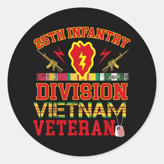 Sticker Rond 25e division d'infanterie Jour des anciens combatt (Devant)