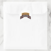 Sticker Rond 25e Division d'infanterie LRS Scroll, onglet Range (Sac)