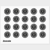 Sticker Rond 25th Wedding Anniversary (Feuille)