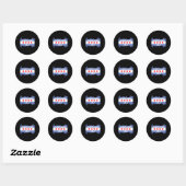 Sticker Rond 262 Mile Marathon Runner Chicago Running (Feuille)