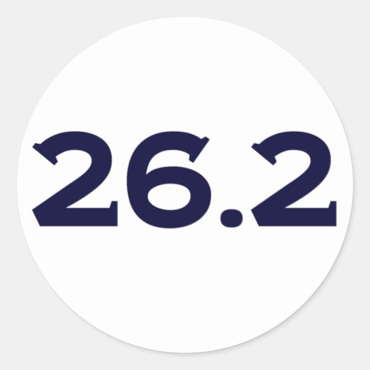 Sticker Rond 26.2 Marathon (Devant)