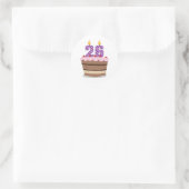 Sticker Rond 26 ans sur le gâteau d'anniversaire (Sac)