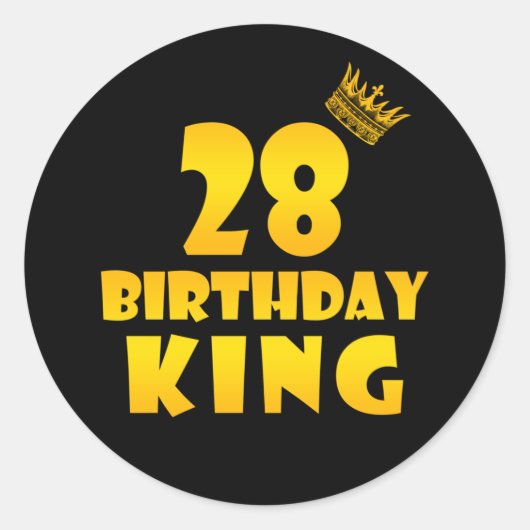 Sticker Rond 28e Birthday Poison pour 28 ans d'alcool (Devant)