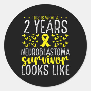 Sticker Rond 2 ans Cancer de l'enfance Survivant Neuroblastoma