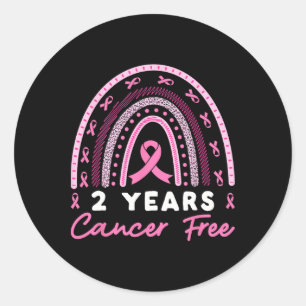 Sticker Rond 2 ans Cancer du sein Sans Survivant Femmes