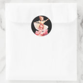Sticker Rond 2 Belle ballerine (Sac)