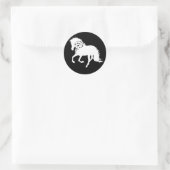 Sticker Rond 2- Chemise Cheval, Aiguille Cheval, Cheval Filles (Sac)