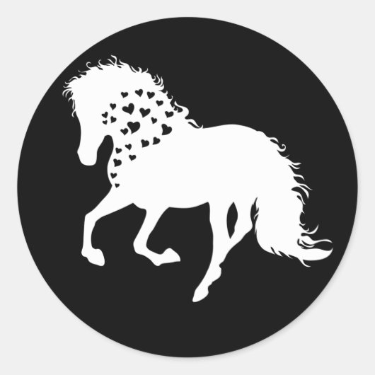 Sticker Rond 2- Chemise Cheval, Aiguille Cheval, Cheval Filles (Devant)