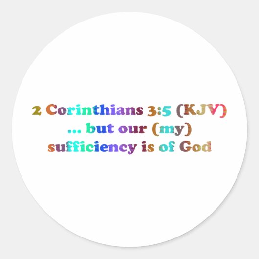 Sticker Rond 2 Co 3,5 Corinthiens (Devant)