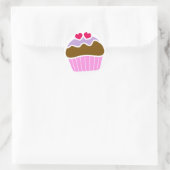 Sticker Rond 2 Coeurs Blueberry Iced Cupcake (Sac)