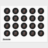 Sticker Rond (2 Côté) Trump Inauguration 2025 Reprendre l'Améri (Feuille)