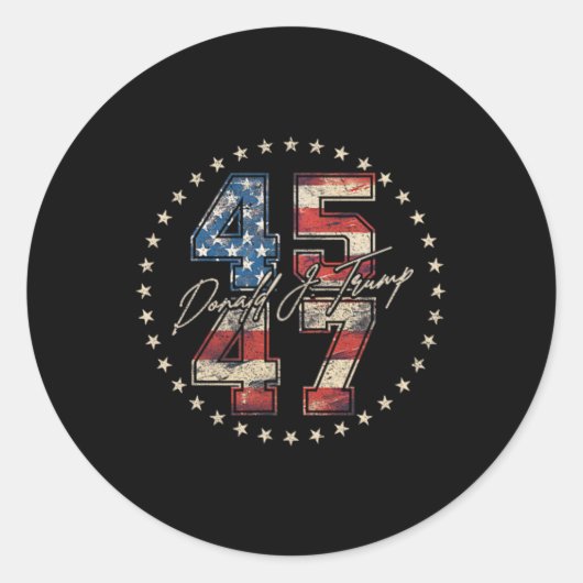 Sticker Rond (2 Côté) Trump Inauguration 2025 Reprendre l'Améri (Devant)