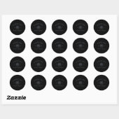 Sticker Rond (2 Côtés) Solaire Eclipse 2024 Parcours De Totalit (Feuille)