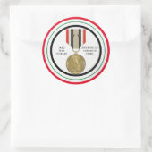 STICKER ROND 2 ÉTOILES DE CAMPAGNE VÉTÉRAN DE GUERRE IRAK (Sac)