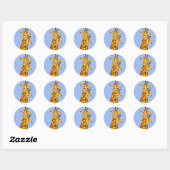 Sticker Rond 2 girafes (Feuille)