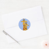 Sticker Rond 2 girafes (Enveloppe)