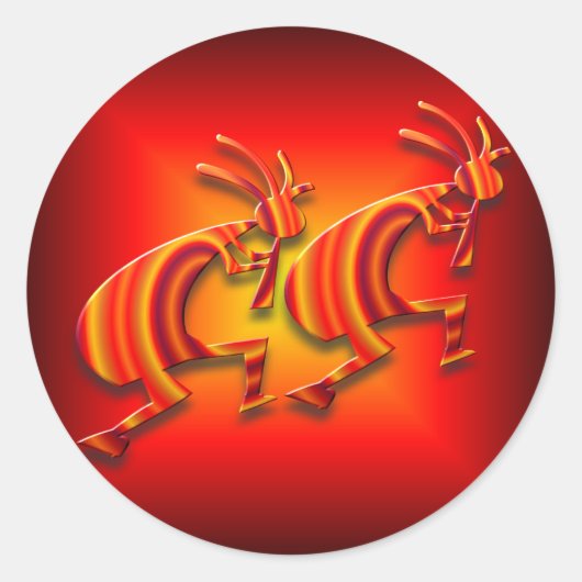 Sticker Rond 2 Kokopelli #73 (Devant)
