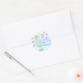 Sticker Rond 2 pailles et un milk-shake (Enveloppe)