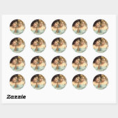 Sticker Rond 2 Petits anges en bleu (Feuille)