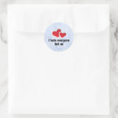 Sticker Rond 2 Red Hearts (Sac)