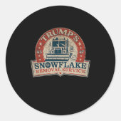 Sticker Rond 2 Side Trump's Snowflake Removal Service Funny Tru (Devant)