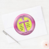 Sticker Rond 2 Timothée 4:7 Croix (Enveloppe)