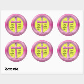 Sticker Rond 2 Timothée 4:7 Croix (Feuille)