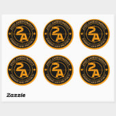 Sticker Rond 2e amendement 3 (Feuille)