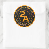 Sticker Rond 2e amendement 3 (Sac)
