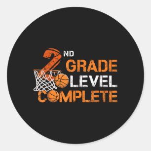 Sticker Rond 2e année Dernière journée de baseball de l'école