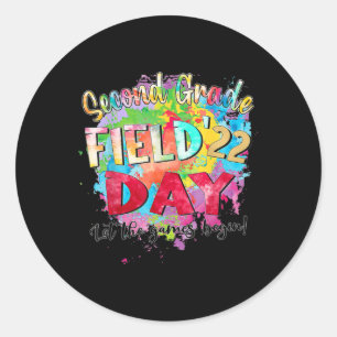 Sticker Rond 2e année Field Day 2022 Laisser les Jeux Commencer