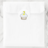 Sticker Rond 2e anniversaire Cupcake (Sac)